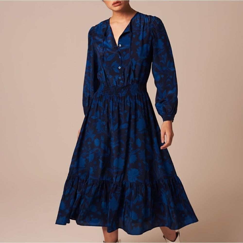Tucker Juliette Dress Dutch Wallflower In Silk Stretch de Chine